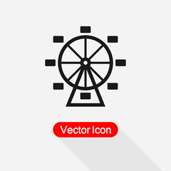 Ferris Wheel Icon Vector Illustration Eps10