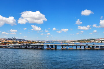 Fototapeta na wymiar Istanbul Bosphorus tour and view from Galata Bridge