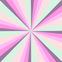 Pastel retro sunburst 70s vintage vector