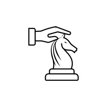 queen, chess line icon. Signs and symbols can be used for web, logo, mobile app, UI, UX