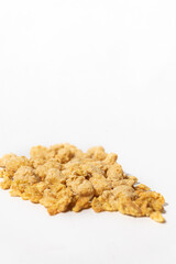 thick textured soybeans on white background