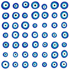 Naklejka premium Evil eyes Turkish symbol pattern illustration