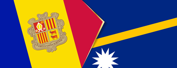 Andorra and Nauru flags, two vector flags.