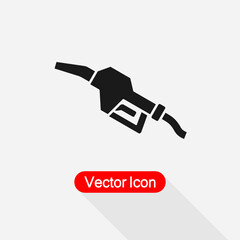 Fuel Icon, Gasoline Pump Nozzle Icon Vector Illustration Eps10