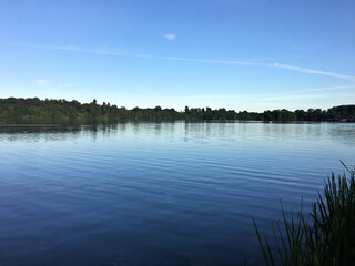 A view of the Lake at Ellesmere in the evening