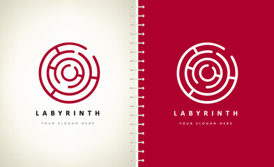 maze logo labyrinth vector design