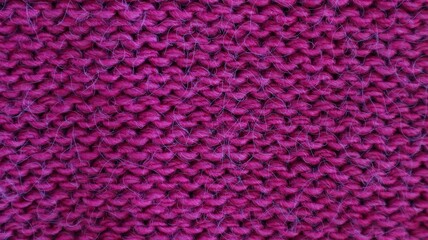 Background texture knitting pattern purple fabric close-up