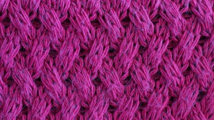 Background texture knitting pattern purple fabric close-up