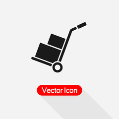 Hand Truck Icon vector illustration Eps10