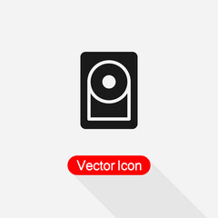 Hard Disc Icon, HDD Icon Vector Illustration Eps10