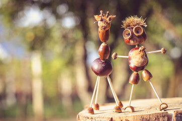 autumn creative ideas of figures from autumnal fruits