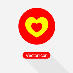 Heart Love Icon, Valentine Day Icon vector illustration Eps10