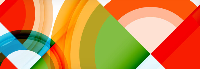 Obraz premium Round shapes, triangles and circles. Modern abstract background