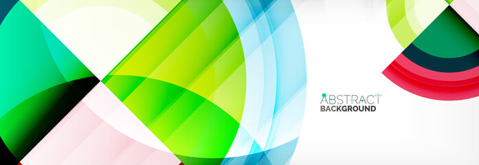 Obraz premium Round shapes, triangles and circles. Modern abstract background