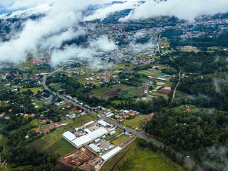 aerial view of the city