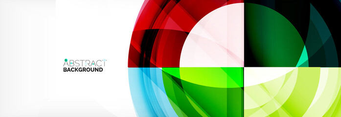 Obraz premium Round shapes, triangles and circles. Modern abstract background