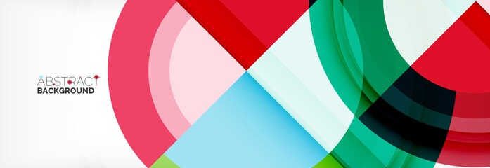 Obraz premium Round shapes, triangles and circles. Modern abstract background