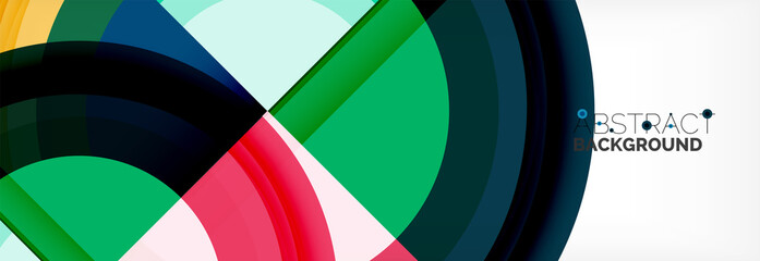 Obraz premium Round shapes, triangles and circles. Modern abstract background