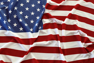 Fototapeta premium Rippled USA flag