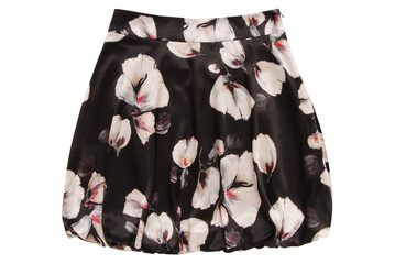 puffball skirt, satin bubble skirt  skirt is on white