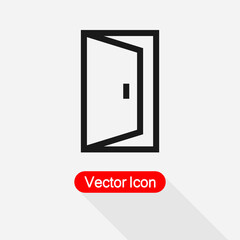 Open Double Door Icon,Exit Doorway Icon vector illustration Eps10