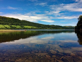 A view of Lake Vyrnwy in North Wales