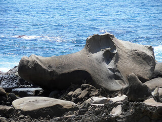 Special shape rocks around the Jialeshuei scenic garden