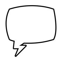 Naklejka premium pop art elements, square speech bubble icon, line style