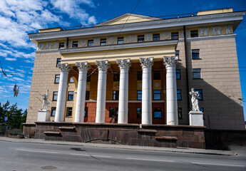 Fototapeta premium panoramic city views with ancient buildings and waterfront