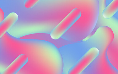 Trendy gradient color abstract background. Dynamic textured element design a combination with hologram motion color. Modern vector template can use for poster, flyer, magazine, journal, presentation