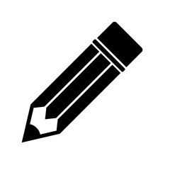 Pencil icon, logo isolated on white background