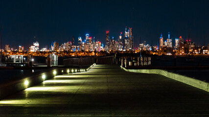 Fototapeta premium Melbourne cityview skyline from St Kilda 2