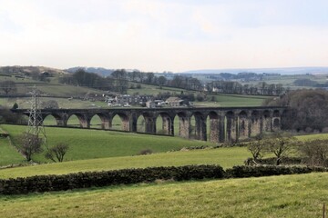 A view of the Hewenden Viaduct in Yorkshire