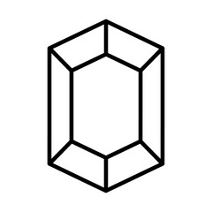 crystal gem icon, line style