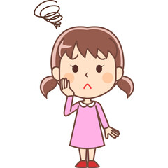 もやもやする少女