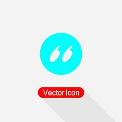 Quote Mark Icon vector illustration Eps10