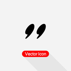Quote Mark Icon vector illustration Eps10