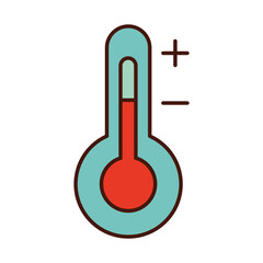 thermometer temperature measure instrument line and fill icon