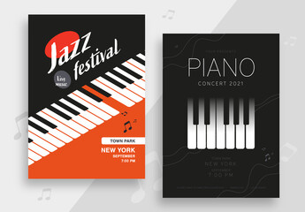 Jazz and Piano Poster Layout