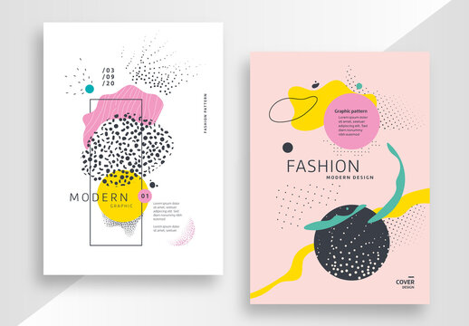 Modern Poster Layouts with Abstract Elements