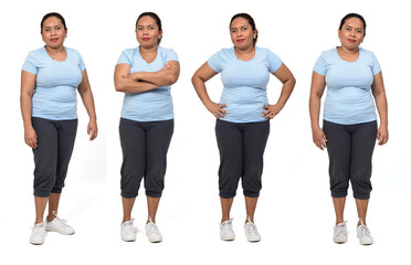 front view of same women with sportswear on white background