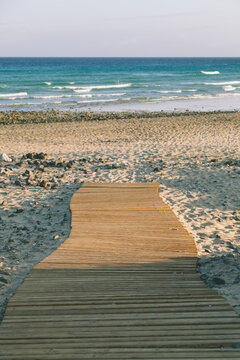 Wooden Footpath at the Beach