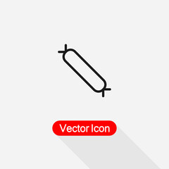 Salami Icon, Sausage Icon Vector Illustration Eps10
