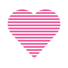 pink striped heart love romantic isolated icon design