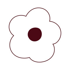 flower ornament decoration isolated icon white background line style