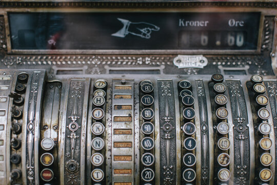 Antique Cash Register Buttons