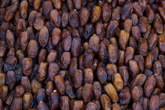 Dried dates in market