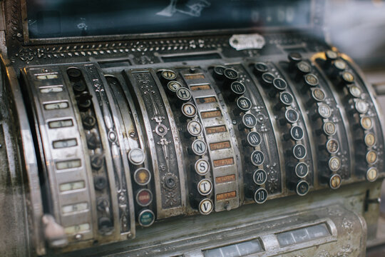 Antique Cash Register Buttons