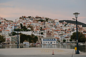 Greek island dusk