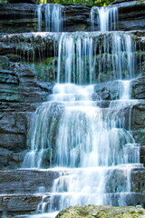 Naklejka premium Long exposure photo of Princess Louise Falls near Ottawa, ON, Canada.